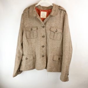 Relativity Wool Blend Tweed Coat sz XL